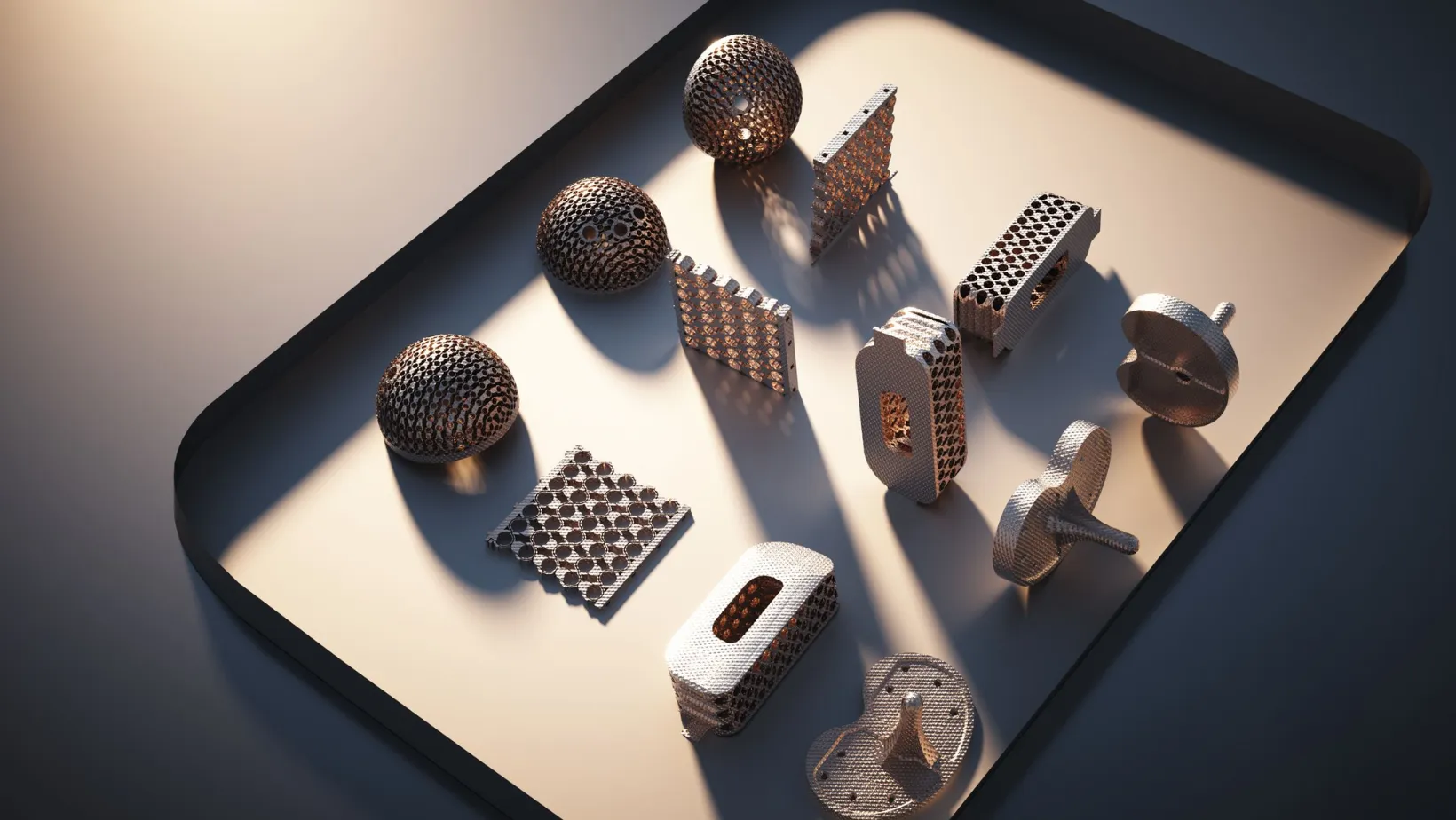 Additively manufactured metamaterial lattice implant components